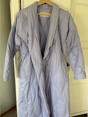 Warm Things Quilted Down Filled Robe in Lavender Size Medium